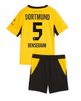 Borussia Dortmund Ramy Bensebaini #5 Maglia Gara Casa Repliche 2026-27 Bambino Maniche Corte Borussia Dortmund Ramy Bensebaini #5 Maglia Gara Casa Repliche 2026-27 Bambino Maniche Corte